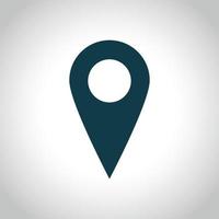 vetor simples de ícone de ponto de localização. pin mapa