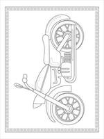 desenho de bicicleta para colorir vetor