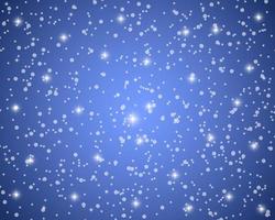 fundo brilhante azul de natal com flocos de neve e lente vetor