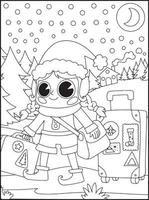 desenhos para colorir de natal para crianças vetor