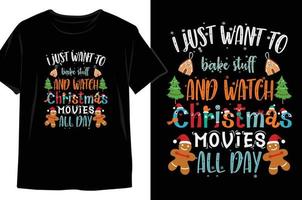 design de camiseta de natal vetor