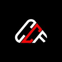 design criativo do logotipo da carta ccf com gráfico vetorial, logotipo ccf simples e moderno em forma de triângulo redondo. vetor