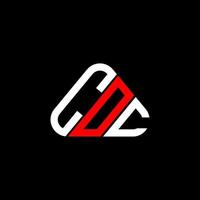 design criativo do logotipo da carta coc com gráfico vetorial, logotipo simples e moderno coc em forma de triângulo redondo. vetor