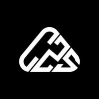 design criativo do logotipo da carta czs com gráfico vetorial, logotipo czs simples e moderno em forma de triângulo redondo. vetor