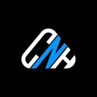 cnh letter logo design criativo com gráfico vetorial, cnh logotipo simples e moderno em forma de triângulo redondo. vetor