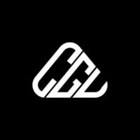 design criativo do logotipo da letra cgu com gráfico vetorial, logotipo simples e moderno cgu em forma de triângulo redondo. vetor