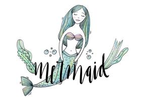 Mermaid Character livre vetor