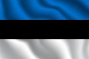 ilustração vetorial de bandeira nacional da estônia com design oficial de cores vetor