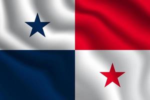 ilustração vetorial de bandeira nacional do panamá com design oficial de cores vetor