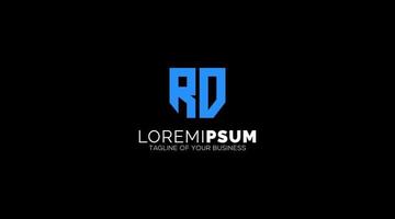 rd, dr, r, d letras logotipo design abstrato monograma vetor