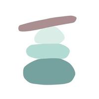 pedras de equilíbrio para spa. conceito zen de concentração. ilustração simples vetor