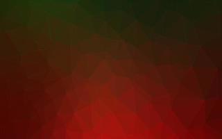 capa poligonal abstrata de vetor verde escuro, vermelho.