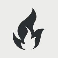 logotipo de chama de fogo. elemento flamejante quente. ilustração vetorial vetor