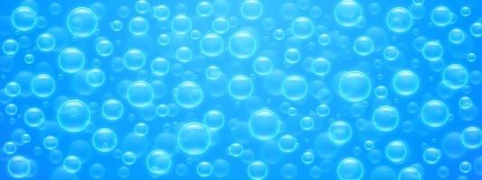 bolhas de ar sem costura padrão na superfície da água azul vetor