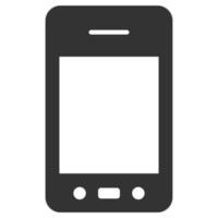 smartphone ícone preto e branco vetor