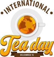design de banner do dia internacional do chá vetor
