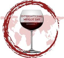 design de banner do dia internacional do merlot vetor