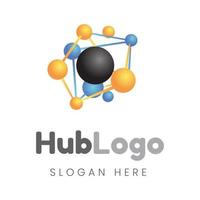 vetor de modelo de design de logotipo de hub