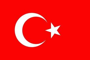 bandeira nacional da turquia com proporções corretas vetor