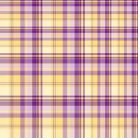 padrão sem costura nas cores amarelas e violetas para xadrez, tecido, têxtil, roupas, toalha de mesa e outras coisas. imagem vetorial. vetor