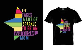 faz... camiseta da mãe do autismo vetor