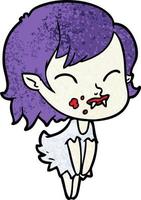 personagem de garota vampira vetorial em estilo cartoon vetor