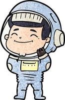 personagem de astronauta vetorial em estilo cartoon vetor