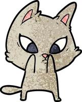 personagem de gato vetorial em estilo cartoon vetor