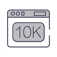 ícone de vetor de 10k