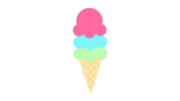 Página para colorir de casal de sorvete fofo sorvete kawaii com ilustração  de rosto sorridente popsic dos desenhos animados