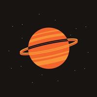 ilustração do ícone de nave espacial. planeta no espaço. ilustração vetorial. vetor