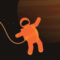 ilustração do ícone de nave espacial. astronauta no espaço. ilustração vetorial. vetor