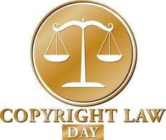 design de banner do dia da lei de direitos autorais vetor