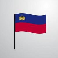 Liechtenstein acenando a bandeira vetor