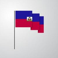 fundo criativo de bandeira do Haiti vetor