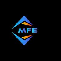 design de logotipo de tecnologia abstrata mfe em fundo preto. conceito de logotipo de letra de iniciais criativas mfe. vetor