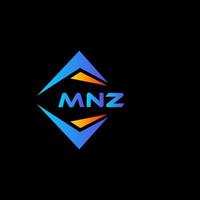 design de logotipo de tecnologia abstrata mnz em fundo preto. conceito de logotipo de letra de iniciais criativas mnz. vetor
