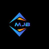 design de logotipo de tecnologia abstrata mjb em fundo preto. conceito de logotipo de letra de iniciais criativas mjb. vetor