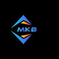 design de logotipo de tecnologia abstrata mkb em fundo preto. conceito de logotipo de letra de iniciais criativas mkb. vetor