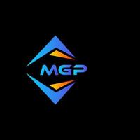 design de logotipo de tecnologia abstrata mgp em fundo preto. conceito de logotipo de carta de iniciais criativas mgp. vetor