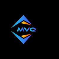 design de logotipo de tecnologia abstrata mvq em fundo preto. conceito de logotipo de letra de iniciais criativas mvq. vetor