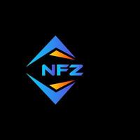 design de logotipo de tecnologia abstrata nfz em fundo preto. conceito de logotipo de letra de iniciais criativas nfz. vetor