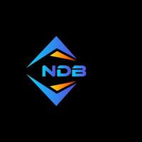 design de logotipo de tecnologia abstrata ndb em fundo preto. conceito de logotipo de letra de iniciais criativas ndb. vetor