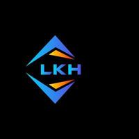 lkh design de logotipo de tecnologia abstrata em fundo preto. lkh conceito de logotipo de letra de iniciais criativas. vetor