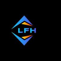 lfh design de logotipo de tecnologia abstrata em fundo preto. lfh conceito de logotipo de letra de iniciais criativas. vetor