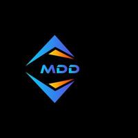design de logotipo de tecnologia abstrata mdd em fundo preto. conceito de logotipo de letra de iniciais criativas mdd. vetor