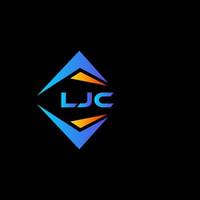 ljc design de logotipo de tecnologia abstrata em fundo preto. conceito de logotipo de letra de iniciais criativas ljc. vetor