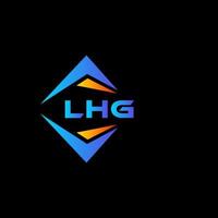 design de logotipo de tecnologia abstrata lhg em fundo preto. conceito de logotipo de letra de iniciais criativas lhg. vetor