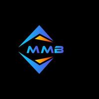 MMB design de logotipo de tecnologia abstrata em fundo preto. MMB conceito de logotipo de letra de iniciais criativas. vetor