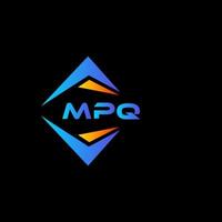 design de logotipo de tecnologia abstrata mpq em fundo preto. conceito de logotipo de letra de iniciais criativas mpq. vetor